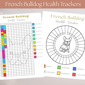 Französische Bulldogge Gesundheitstracker • Monatliches Jährliches Hunde python Log (PDF)