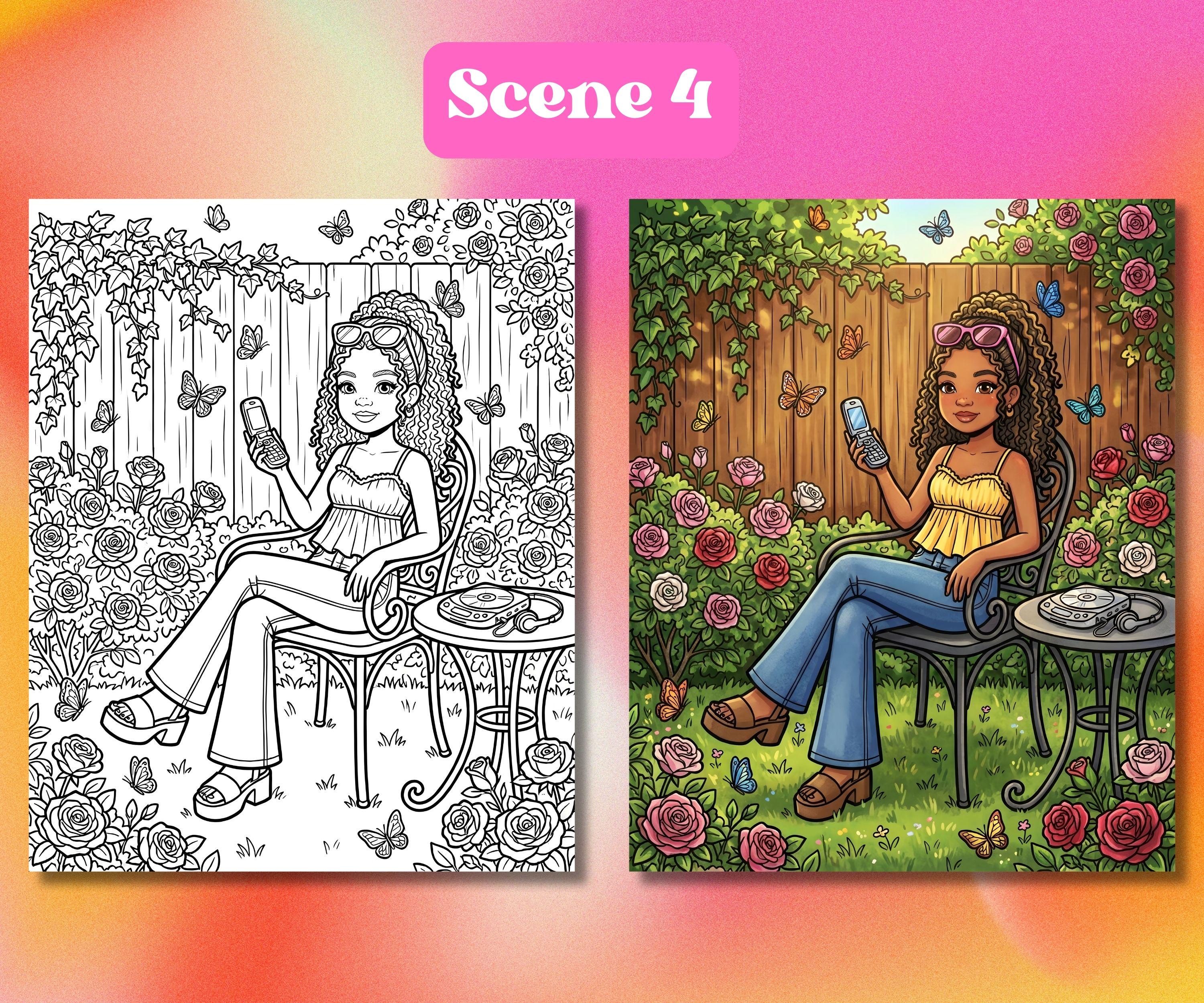 Y2K Coloring Pages Printable | 2000s Teen Nostalgia Coloring Book ...
