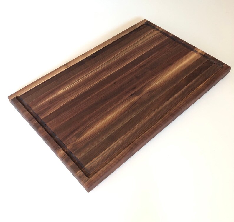 Large Black Walnut Cutting Board With Juice Groove and Built Etsy Canada