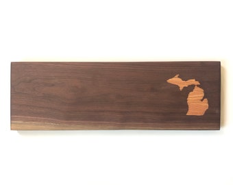 Black Walnut Charcuterie Board with State Inlay. All 50 states available or any custom inlay.