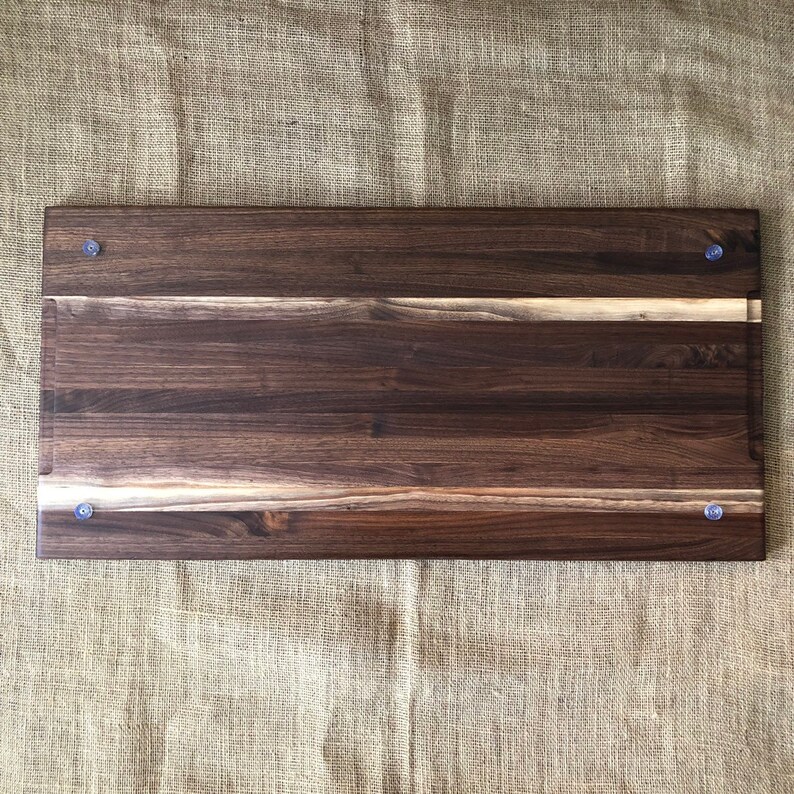 Extra Large Black Walnut Cutting Board with built in handles | Etsy