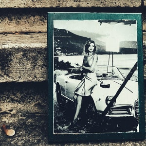 Alfa Rome Giulia Giulietta and Woman Wooden Picture