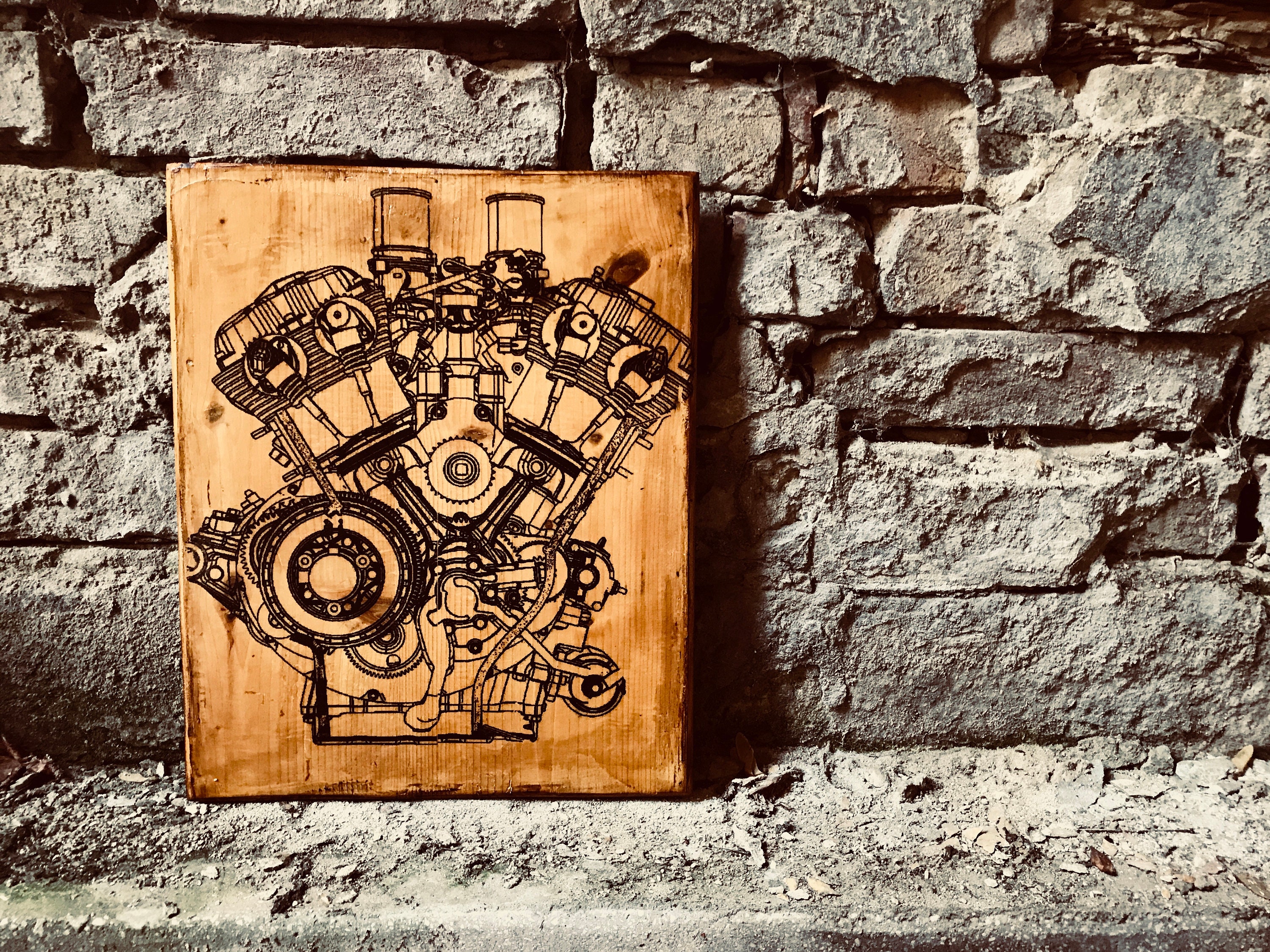インテリア木製看板HARLEYDAVIDSON検)アドバタイジングUSA60s Large Harley Davidson Wooden Sign - Etsy