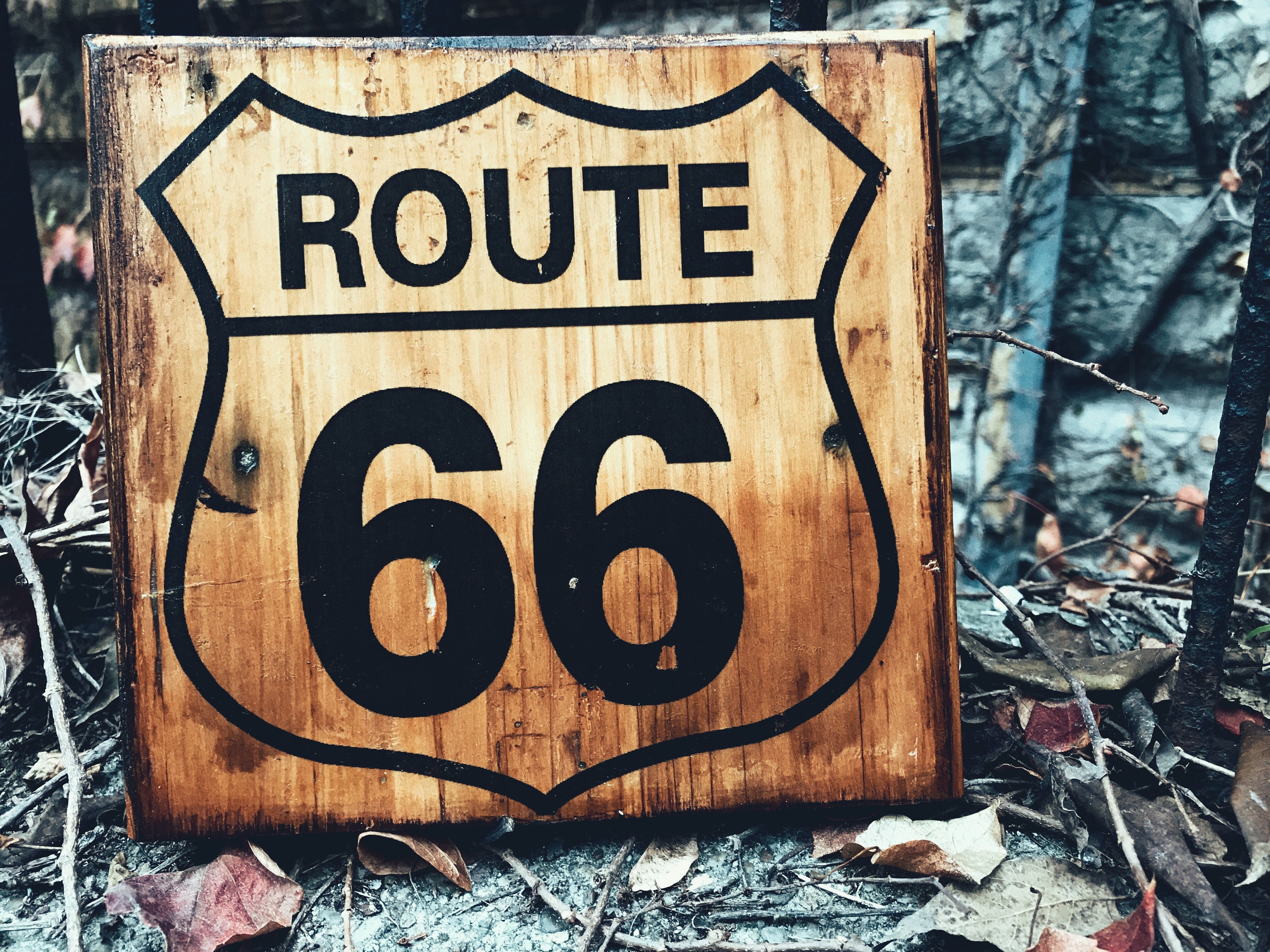 Route 66 Vintage Wooden Picture Wall Decor - Etsy