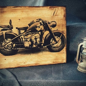 Zündapp KS750 Motorcycle Wooden Picture Home Decor Wall Decor