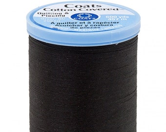 Coats /& Clark 35wt 500yds Spool Black Quilting and Piecing Thread