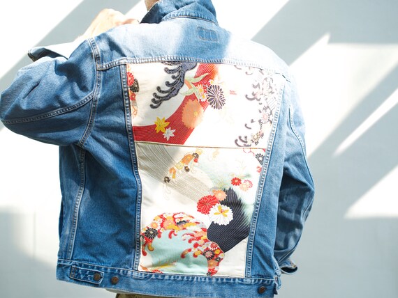 levi's customized jean jacket