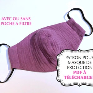 Patron masque version en français