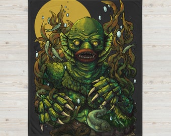 Creatures from the Black Lagoon Throw Blanket