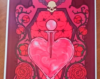 Title "Briar Potion" Print, Love Potion Illustration, Dark Fantasy Potion Bottle Digital Painting
