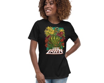 F Your Lawn Women's Relaxed T-Shirt ( FRONT + BACK)