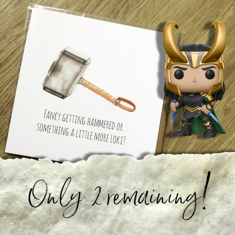 Thor/Loki inspired birthday/celebration card watercolour design greetings card for any celebration image 3