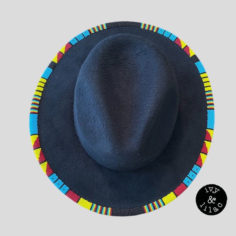 Native American Beaded Fedora Etsy