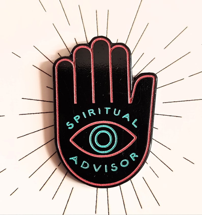 Enamel Pin Mano di Fatima Hamsa Glow In The Dark