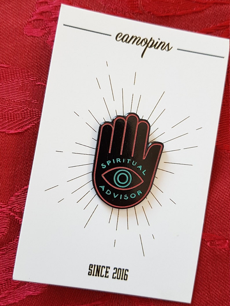 Enamel Pin Mano di Fatima Hamsa Glow In The Dark