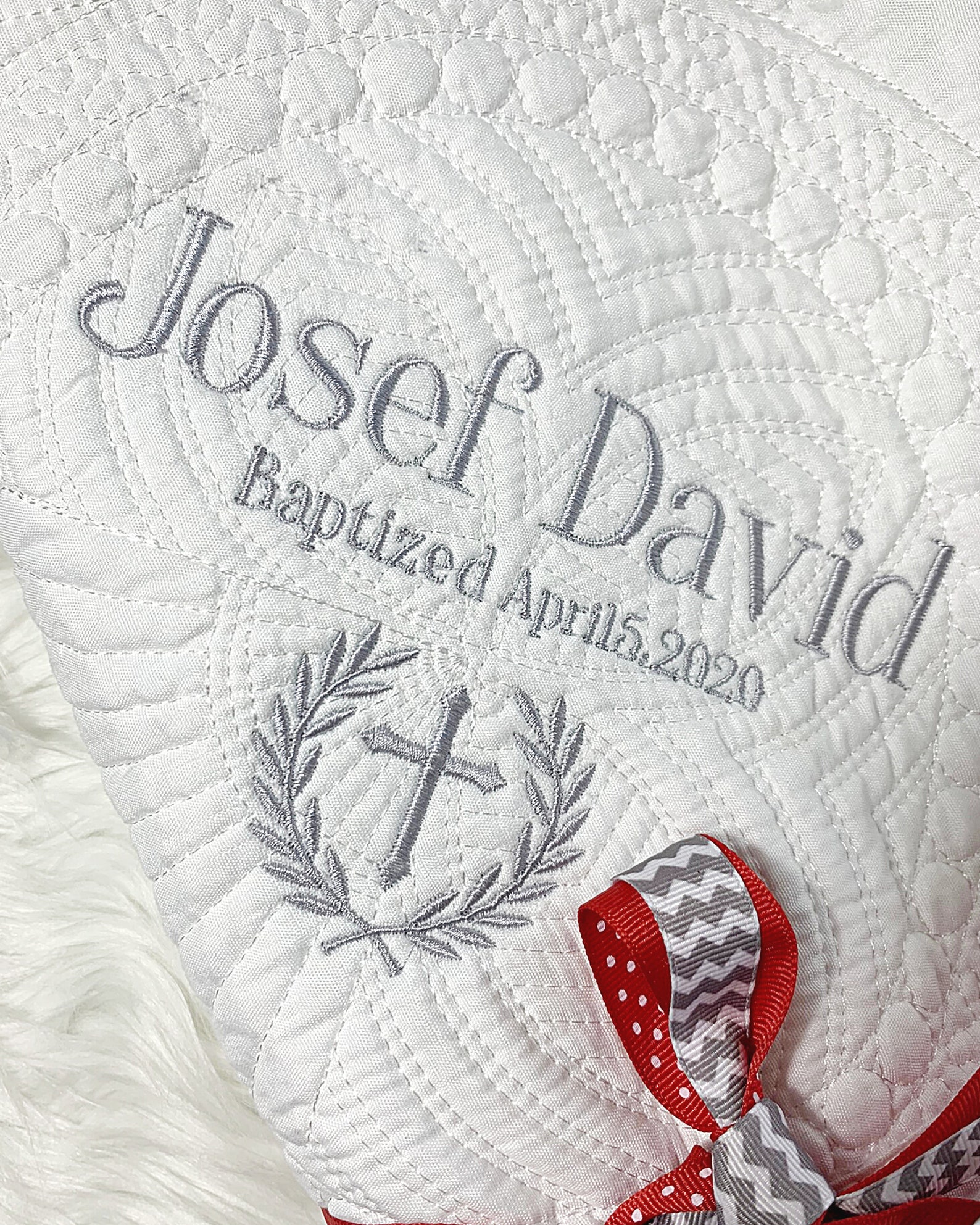 Personalized Baptism Quilt Baby Boy Baptism Quilt Etsy
