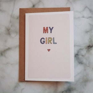 La mia ragazza biglietto di San Valentino - Biglietto di anniversario - Biglietto d'amore