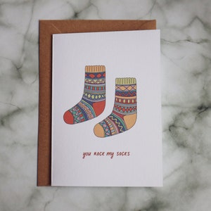 Funny Anniversary card - Fai rock i miei calzini - Positivity card