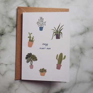 Carte d’amour de plante - carte drôle d’anniversaire - carte d’anniversaire d’eco pour lui