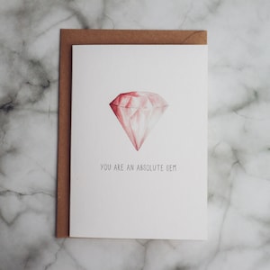 Dankeskarte // Aquarell Karte // Dankeskarte Hochzeit // Einfaches Dankeschön // Dankeskarte // Karte um Danke zu sagen //
