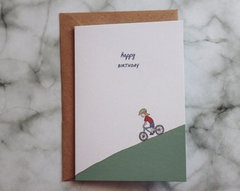 Cycling Birthday card // Bike Birthday card // Card for her