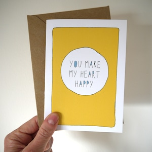 Tarjeta de aniversario divertida - Me alegras el corazón - Tarjeta de amor - Tarjeta de cumpleaños para el esposo