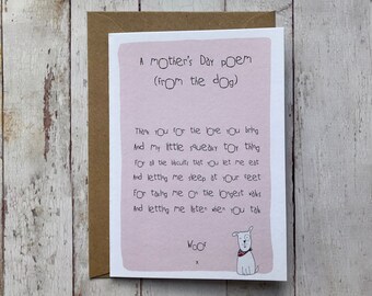 Funny Mother's Day card from the Dog - Pet Mother's Day card