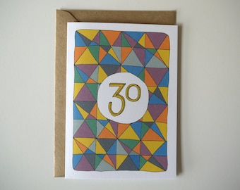 30th Birthday card - Funny birthday card - Thirtieth birthday card