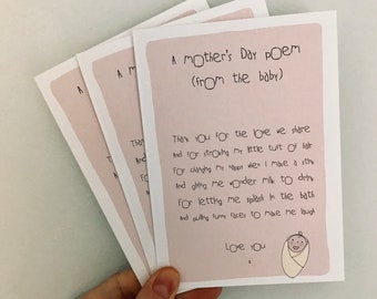 Funny First Mother's Day  - Card from the baby