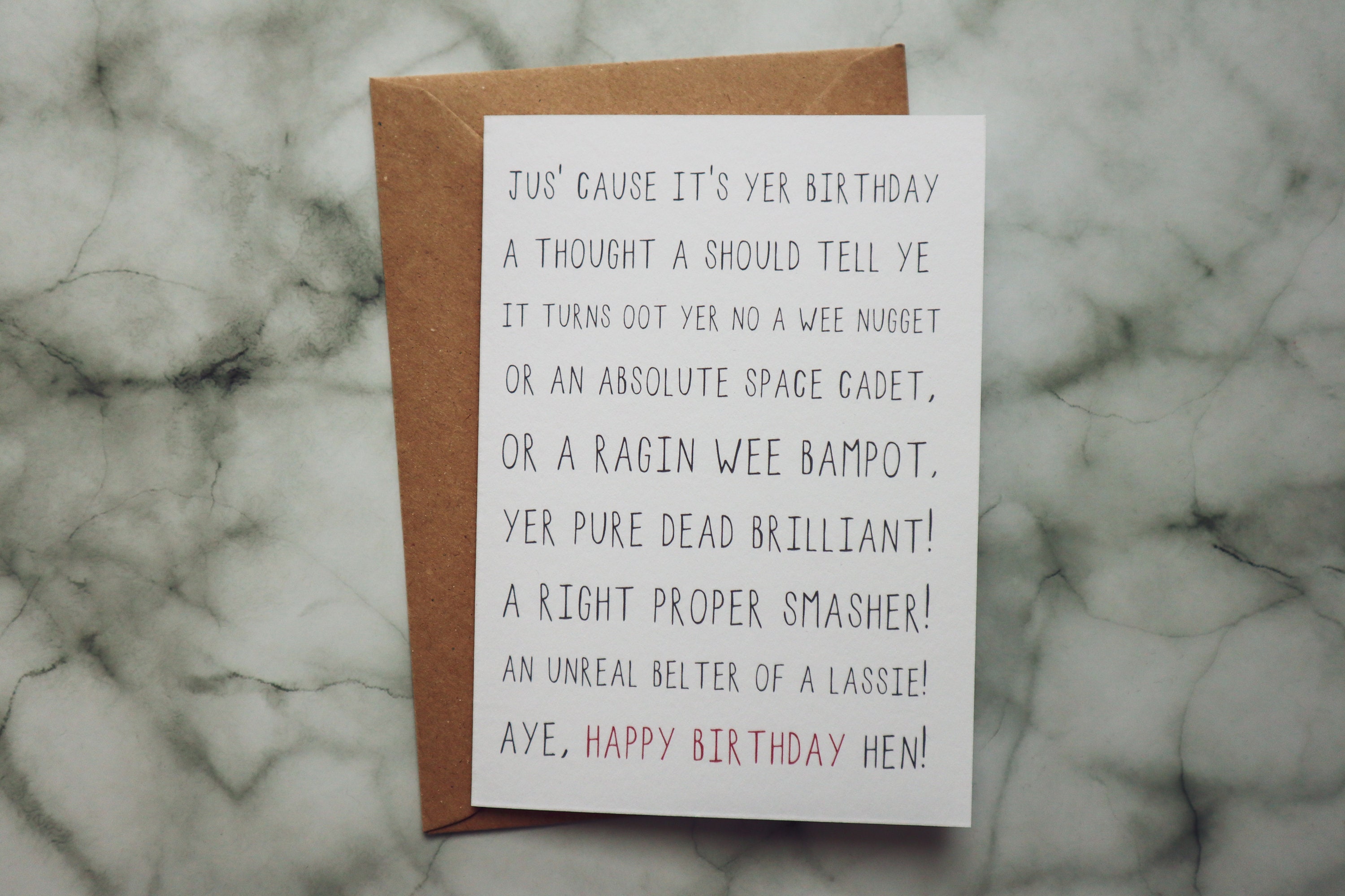 Funny Birthday card // Funny Birthday card // Scottish slang | Etsy