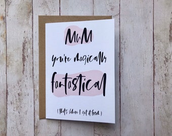 Birthday card for Mum // Funny Mum birthday card //