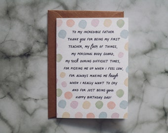 Dad birthday card // Funny Dad birthday card // Birthday card for Dad // Dad's Birthday // Father card // Daughter to Dad // Son to Dad