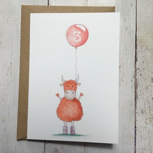 Handgemachte 3. Geburtstagskarte / Happy 3rd Birthday Day / Tier 3. Geburtstagskarte / Handgemachte dritte Geburtstagskarte