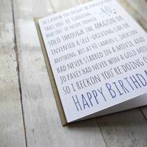 40th Birthday card Funny 40th Birthday Card Fortieth Birthday Awkward cards Funny birthday card image 3