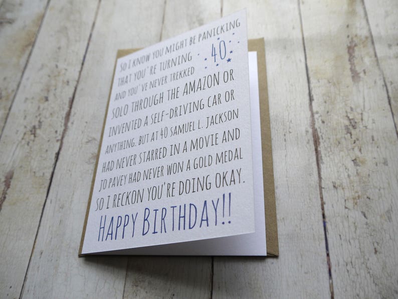 40th Birthday card Funny 40th Birthday Card Fortieth Birthday Awkward cards Funny birthday card image 4