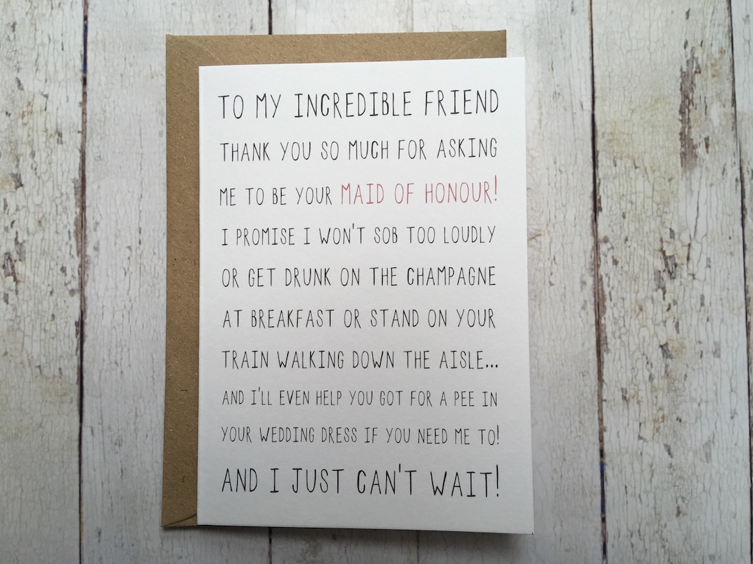 Thank You for Asking Me to Be Maid of Honour // Maid of Honour