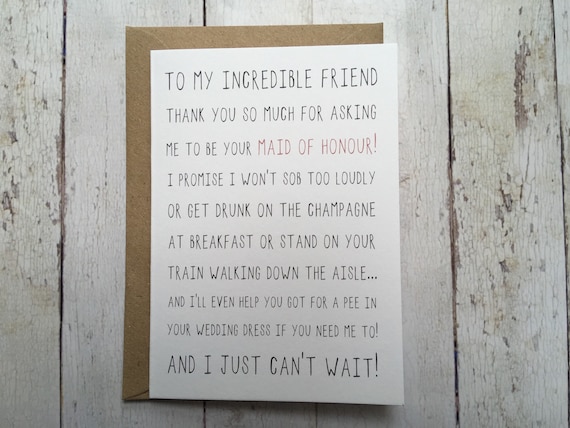 thank you for maid of honor
