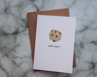 Funny well done card - Funny new job card - Graduation card - Cookie Biscuit card