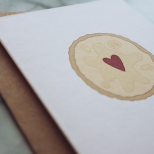 Karta Jammy Dodger - ręcznie robiona karta z ciasteczkami