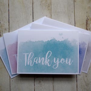 Thank you card pack x 5 Handmade thank you card set Thank you cards Wedding thank you image 1