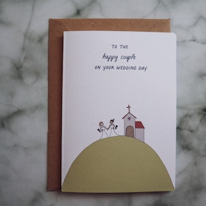 Carte personnalisée pour le jour du mariage - Pour l'heureux couple - Carte pour les mariés