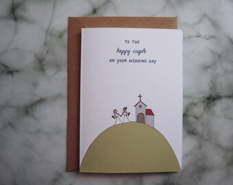 Personalised Wedding Day card - To the Happy Couple - Card for Bride and Bride