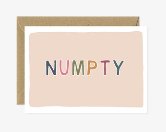 Funny Scottish card - Numpty