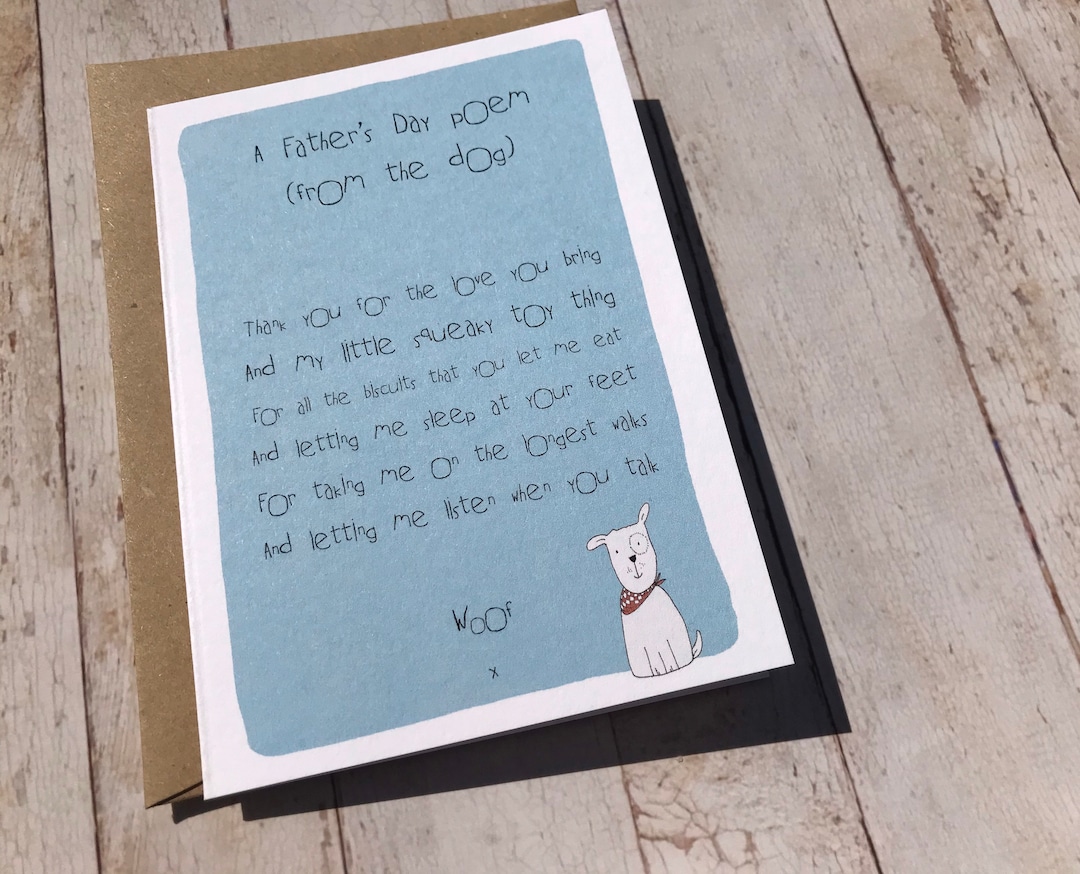 Funny Father’s Day Card From the Dog - Pet Father’s Day Card - Etsy