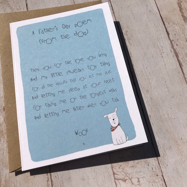 Funny Father’s Day card from the Dog - Pet Father’s Day card