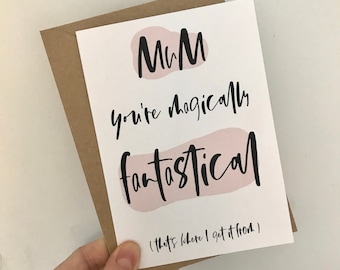 Mother's day card - Funny Mother's Day - Thank you Mum