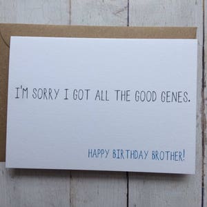 Funny Brother birthday card // Funny birthday card // Birthday card for Brother // Brother's Birthday // Sibling card // Sister to brother image 1