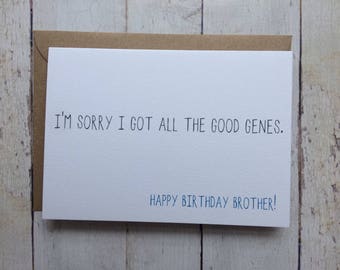 Carte d'anniversaire amusante pour frère // Carte d'anniversaire amusante pour frère // Carte d'anniversaire pour frère // Carte d'anniversaire pour frère et sœur // Soeur à frère