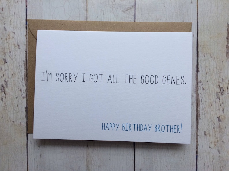 Funny Brother birthday card // Funny birthday card // Birthday card for Brother // Brother's Birthday // Sibling card // Sister to brother image 1