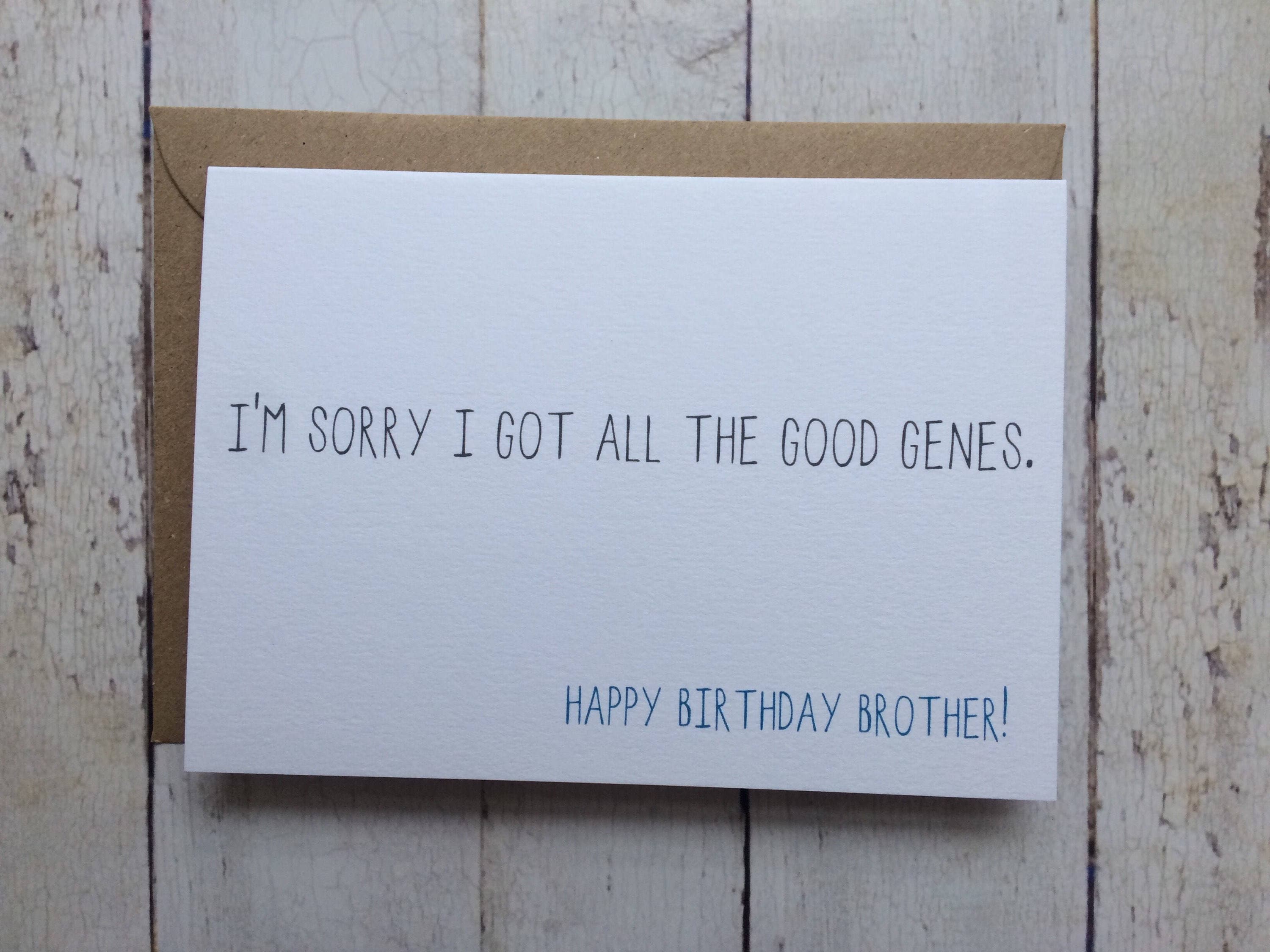 Funny Brother birthday card // Funny birthday card // Birthday | Etsy